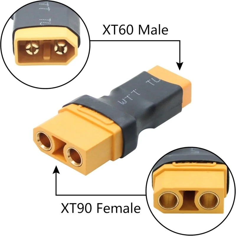 2Pcs/Lot XT90 Male Female to XT60 Male Female Adapter Converter Plug Converter for iSDT Charger,RC Lipo Battery ESC RC Car Drone - view 2