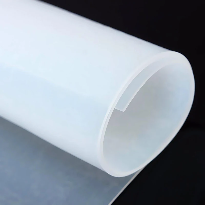 500*500mm Silicone Rubber Sheet 0.1/0.2/0.3/0.4/0.5/0.6/0.8/1/1.5/2/2.5/3mm Thickness Heat-resistant Plate Translucent Mat