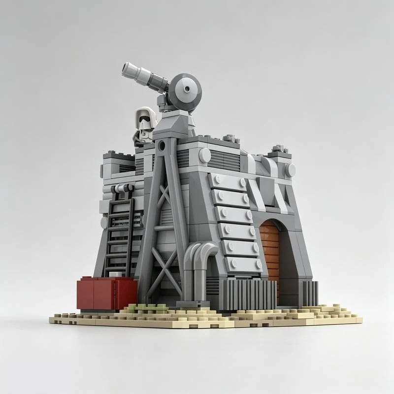 NEW 461Parts Empire Outpost Base MOC Model Custom Puzzle Architecture DIY Creative Assembly Collectible Blocks Toy Display Gift