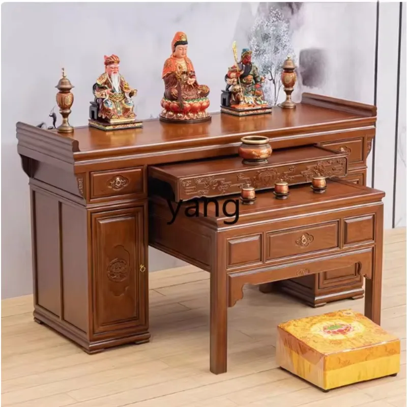 LMMsolid wood table for household use, living room, incense case, Buddhist hall for the eight immortals table