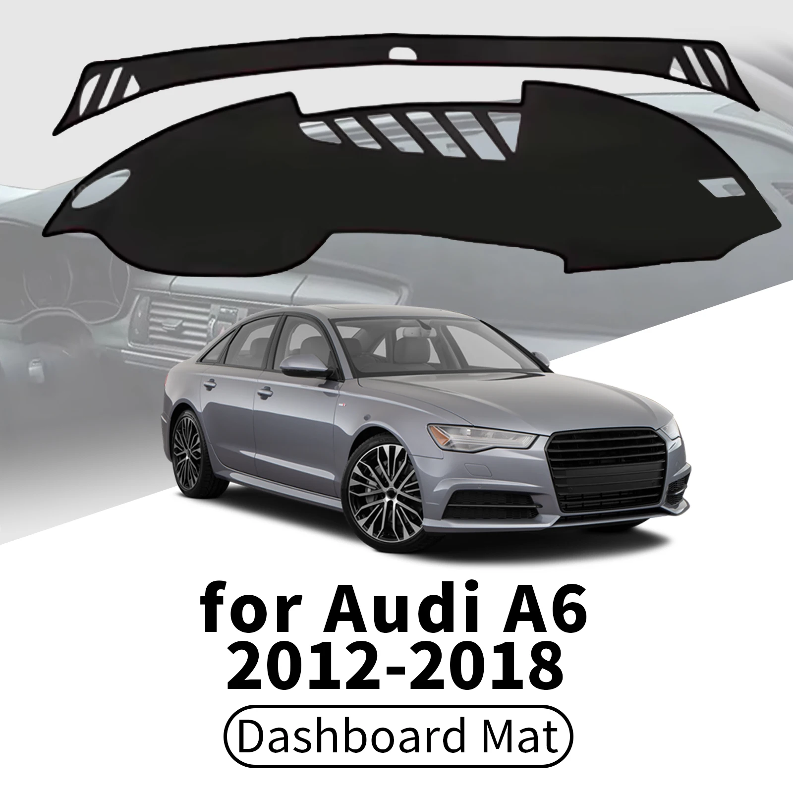 

for Audi A6 2018 2017 2016 2015-2012 C7 Car Dashboard Cover Dashmat Sunshade Anti‑UV Anti‑Glare Dash Mat Interior Accessories