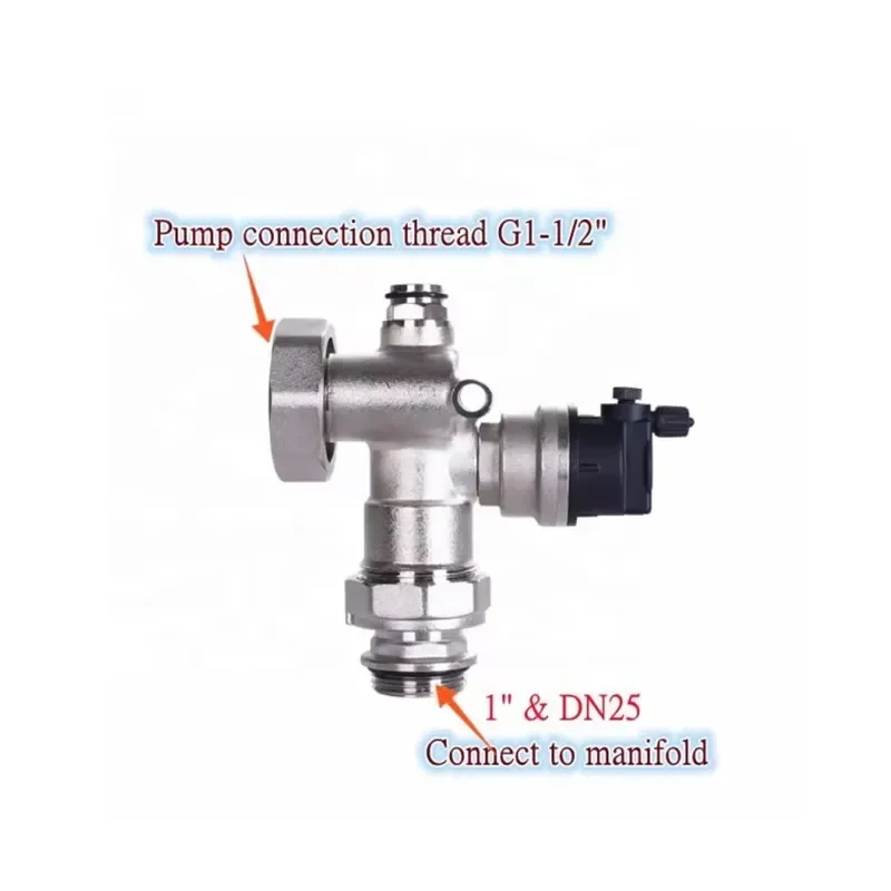 DN25 Multi-Functional Hydraulic Control Mixing Valve Forged Brass Body High Temperature Media Hot/Cold Water Connection Floor