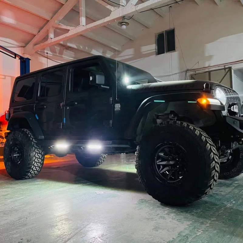LED Atmosphere Light Side Running Bars Off-Road Vehicle Exterior Foot Pedals