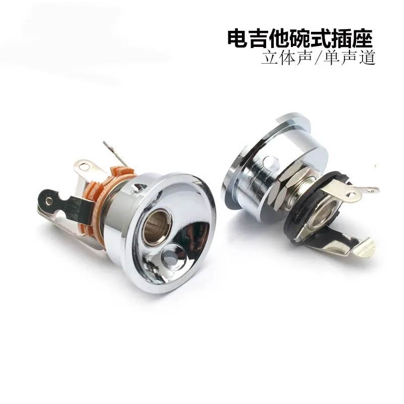 

6.35 Electric Guitar Socket Bowl Socket Stereo/Mono Bass Socket Output Socket Chrome