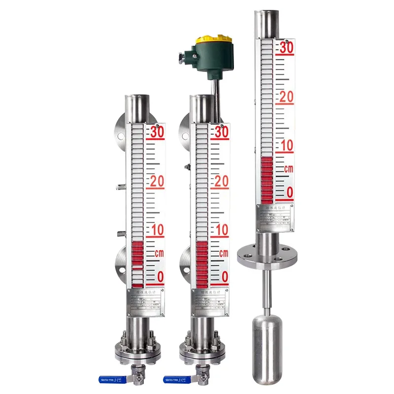 Side-Mounted Stainless Steel PTFE Lined Anti-Corrosion Explosion-Proof Belt Remote Magnetic Flip Column Magnetic