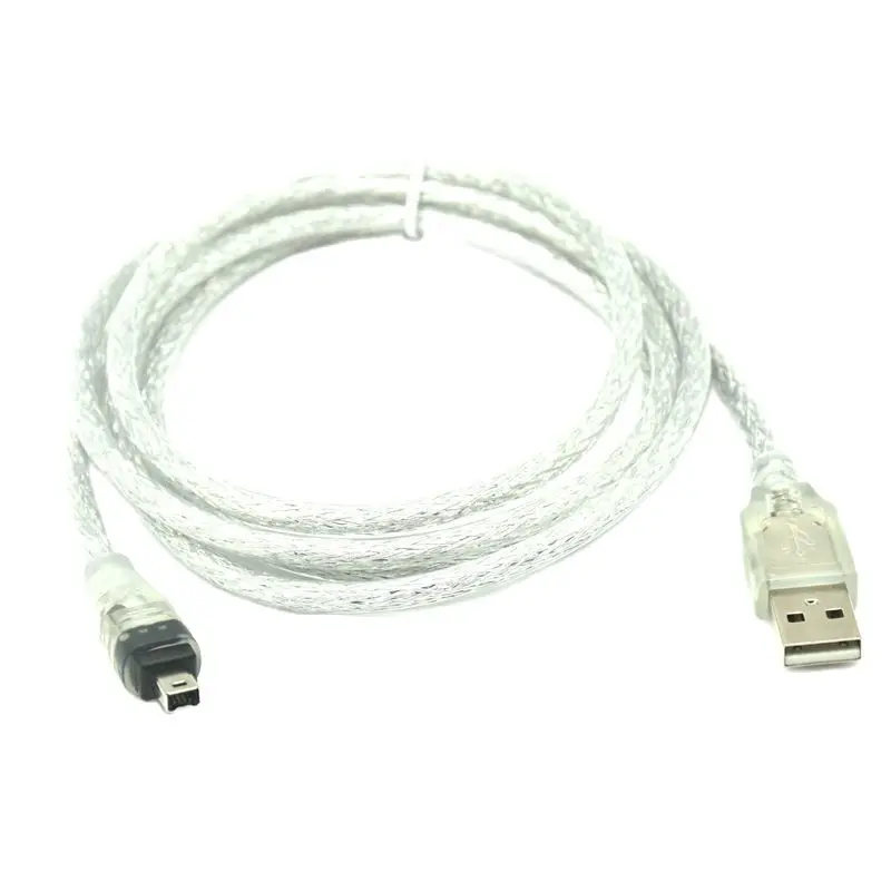 Usb macho para firewire ieee 1394 4 pinos macho ilink adaptador cabo firewire 1394 cabo para sony DCR-TRV75E dv câmera cabo 120c