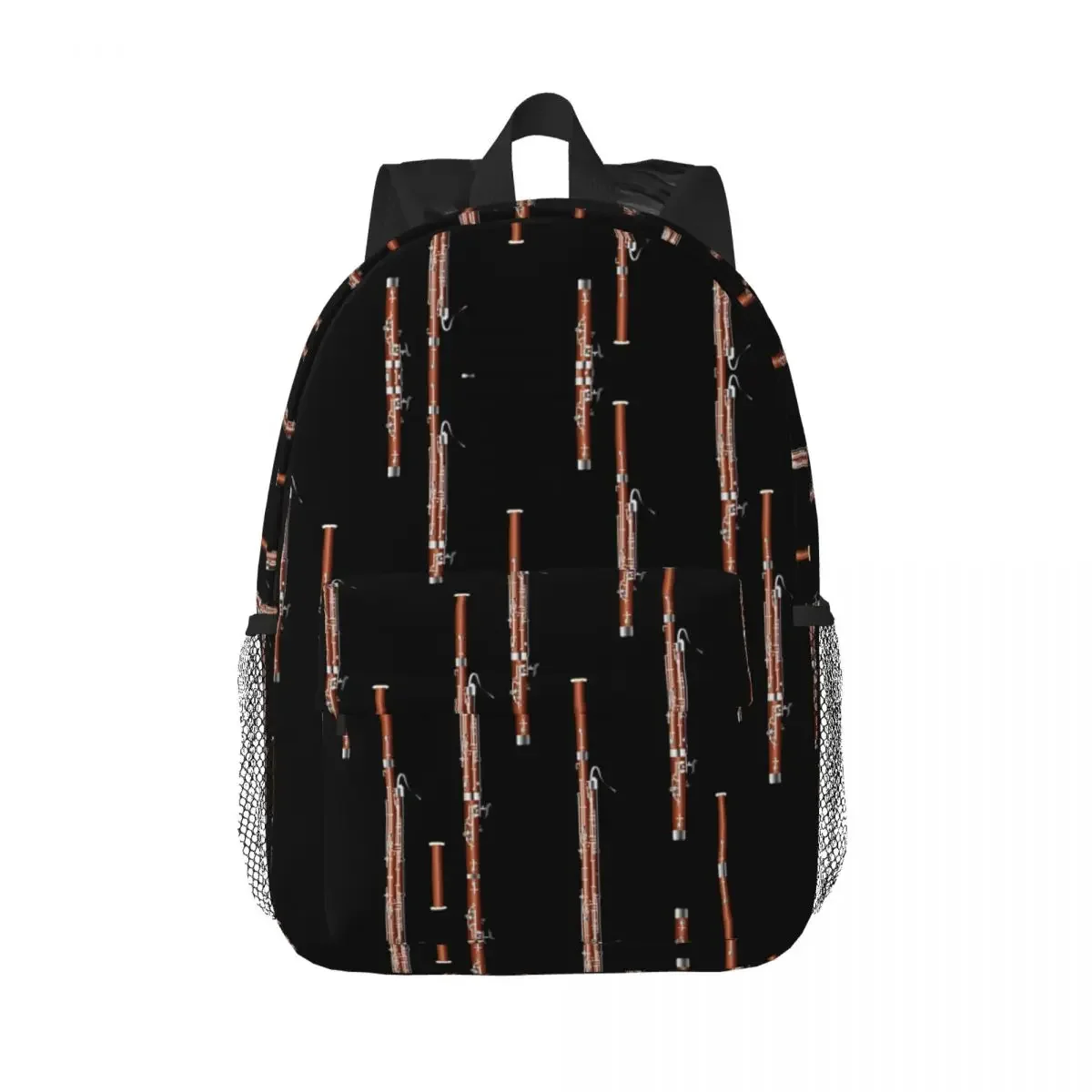 Bassoon On Black Backpacks Boys Girls Bookbag Casual Students School Bags Laptop Rucksack Shoulder Bag Large Capacity