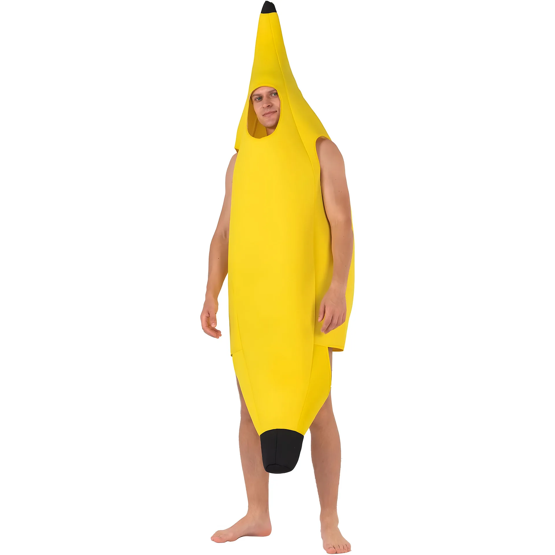 Banana Cosplay Costume Novelty Carnival Clothing Men Adult Kids Fancy Dress Funny Sexy Halloween Christmas Party Decorations