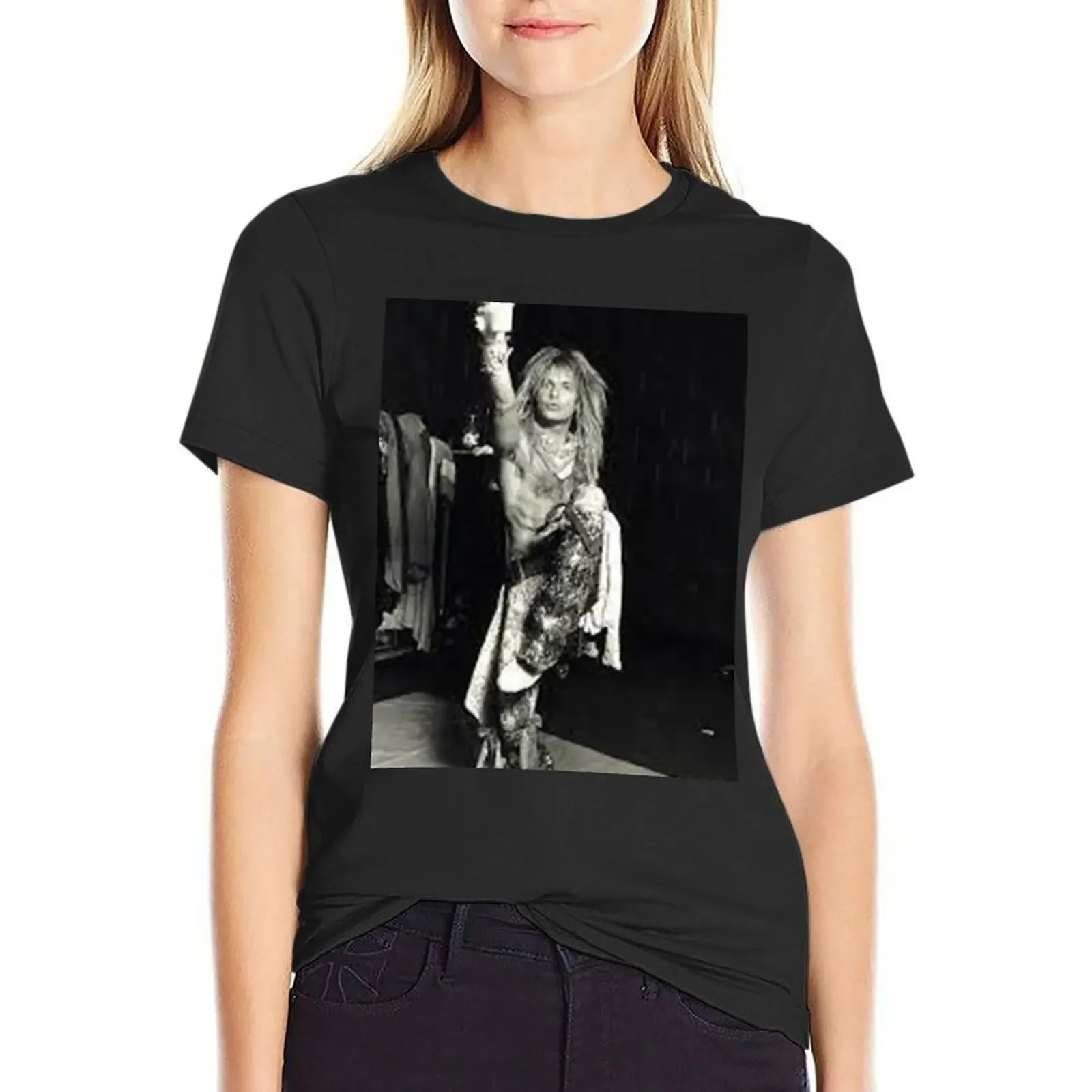 

David Lee Roth - Poster T-Shirt plus size tops quick-drying tees tshirts for Women