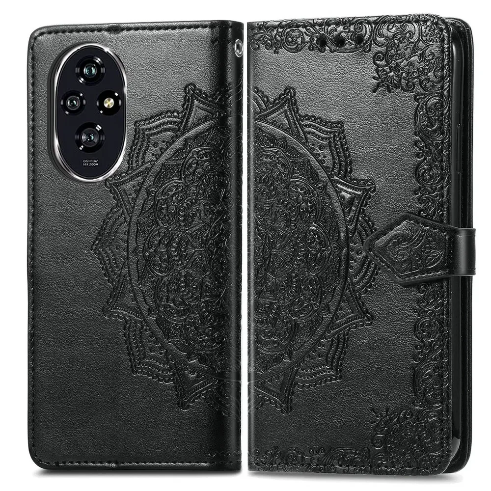 Honor 200 Smart Honor200 Pro 5G Mandala Leather Card Wallet Funda for Honor 90 Lite 100 90 Smart GT Flip Case Honor90 Book Cover