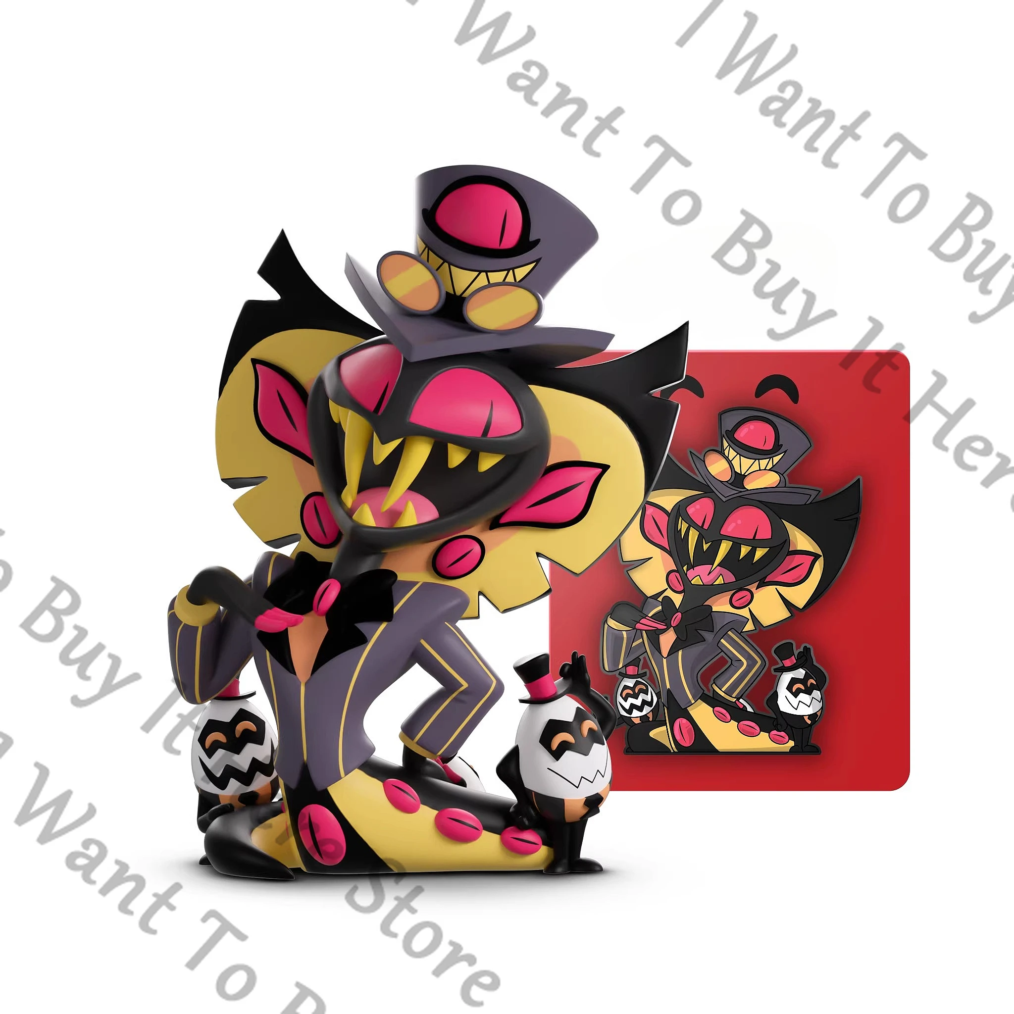 

Genuine Anime Hazbin Hotel Sir Pentious Egg Boiz Cosplay Cartoon Garage Kits Figurine Figures Model Collection Models Fans Gift