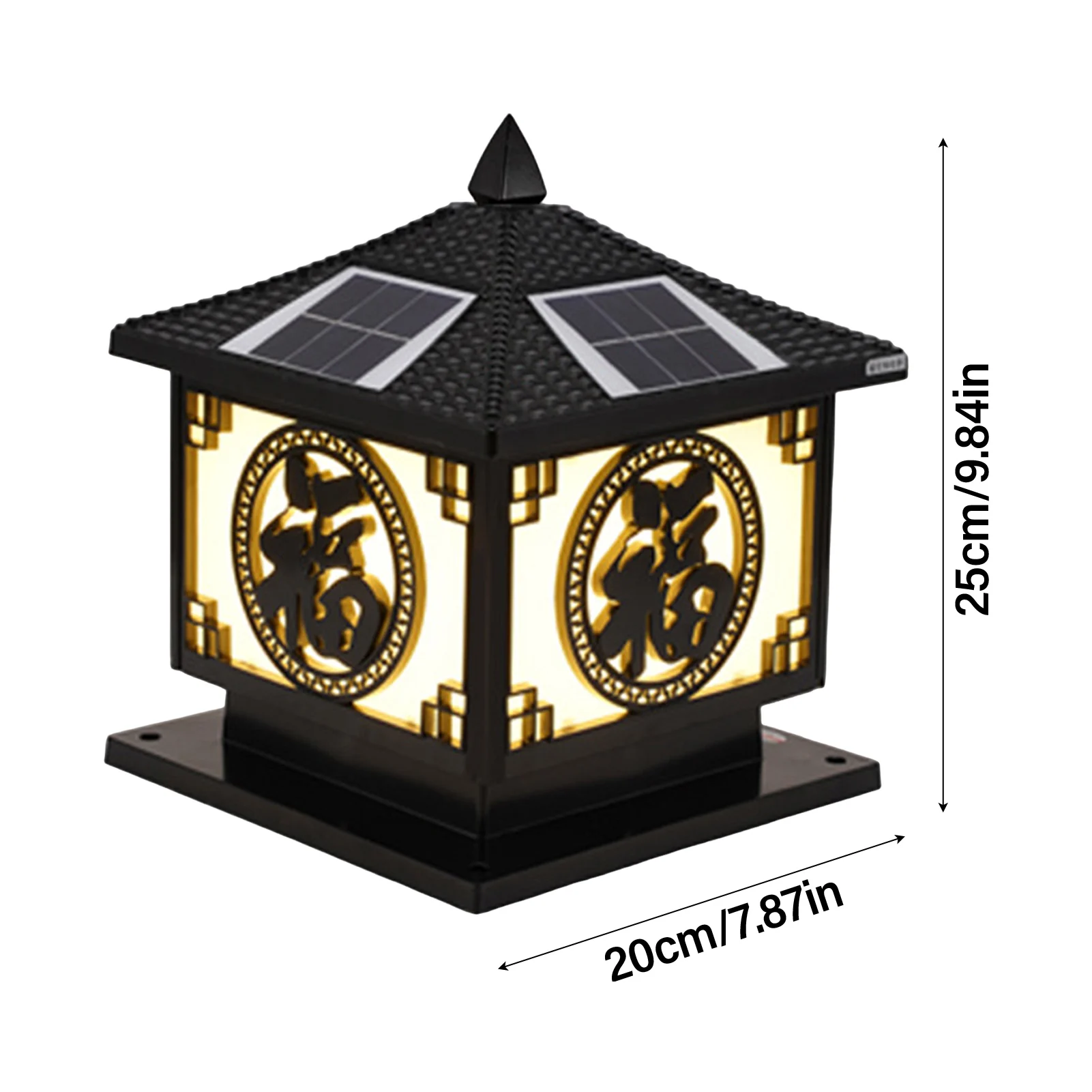 Imagem -05 - Energia Solar Luzes Paisagem Impermeável Lâmpada Led Jardim ao ar Livre Pátio Noite Decoração Luz Fit Villa 20cm Cores