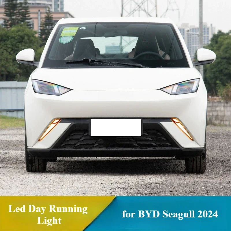 

Led Daytime Running Lights with Dynamic Turn Singal Front Bumper Fog Lamp For BYD Seagull Dolphin Surf 2024