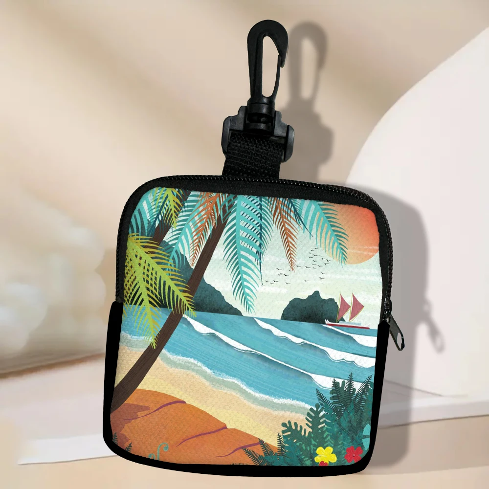

Sunshine And Beach Новый простой кошелек для монет на молнии Мини-кошелек Портативный кошелек с держателем для карт Короткий кошелек для женщин и мужчин 2,28