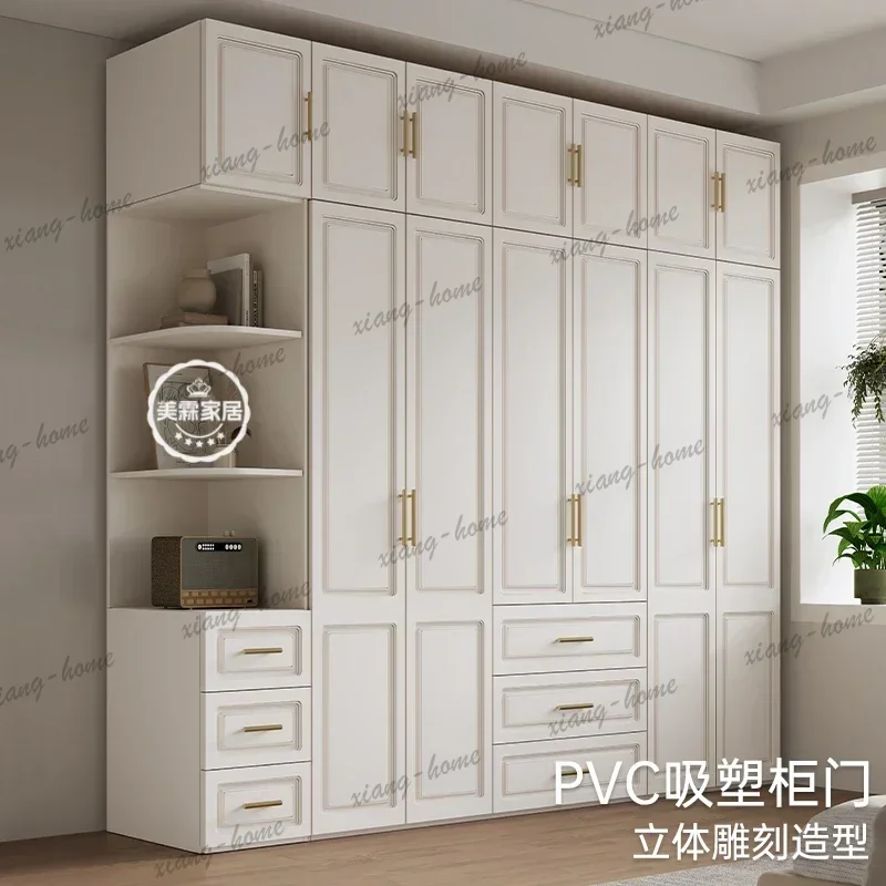 FG white Closet for clothes Home bedroom Organizer comfortable storage Cabinet/ Closet full save shelves shelf wardrobe furnitur