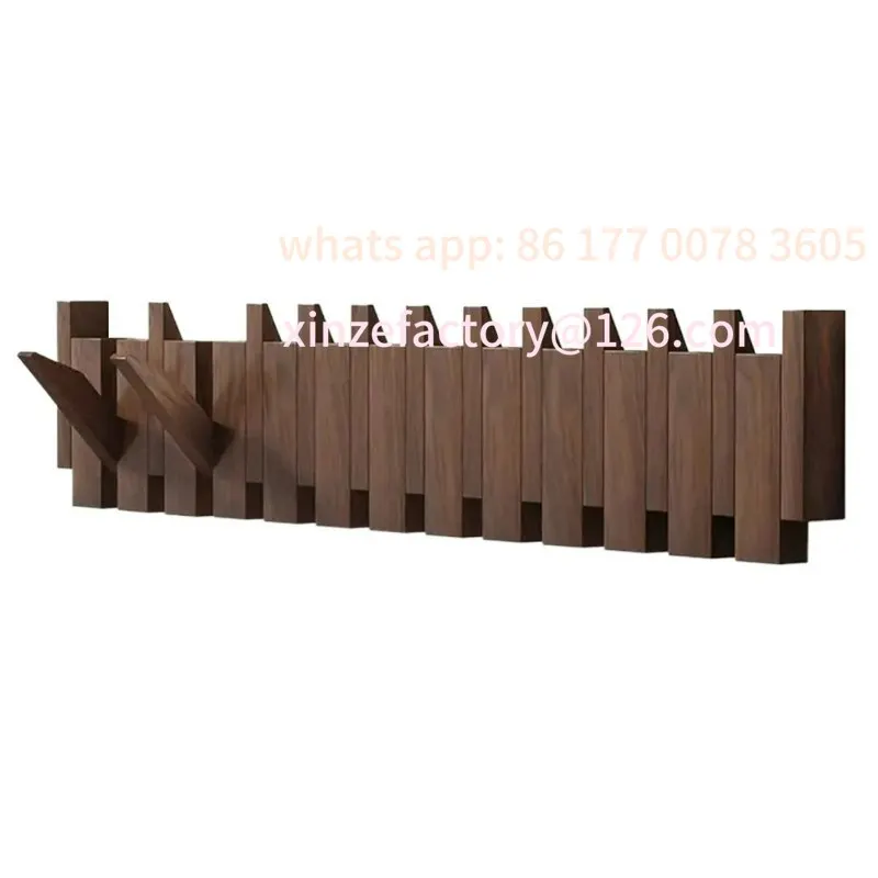 

Customizable Natural Wood Wall Mounted Piano Coat Rack Heavy Duty Coat Hooks Beech Entryway Wall Art Hook for Closet Kitchen