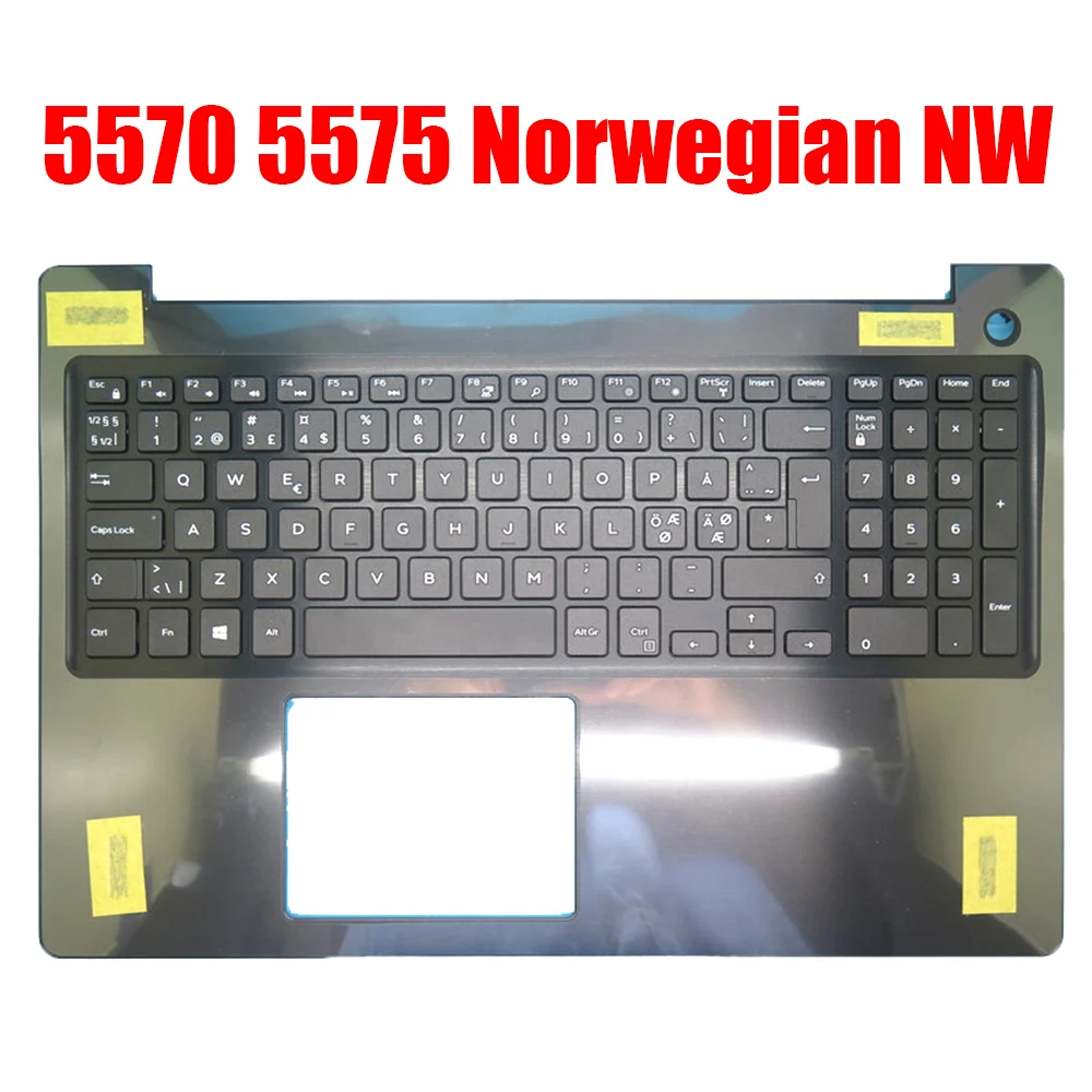 

Laptop Palmrest For DELL For Inspiron 15 5570 5575 0V1H3J V1H3J 039G7K 39G7K Without Backlit Norwegian NW Keyboard Black New