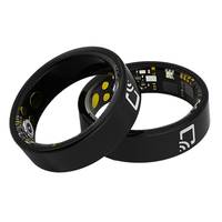 Ceramics NFC Smart Ring Heart Rate Blood Pressure Sleep Monitoring, 5ATM & IP68 Waterproof, Multiple Sport Modes