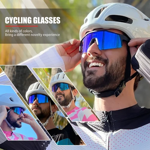 Imagen 2 del producto Kapvoe gafas de sol para bicicleta, gafas de ciclismo para hombre, gafas MTB para mujer, para acampar al aire libre, deportes de senderismo, UV400, gafas para montar en bicicleta