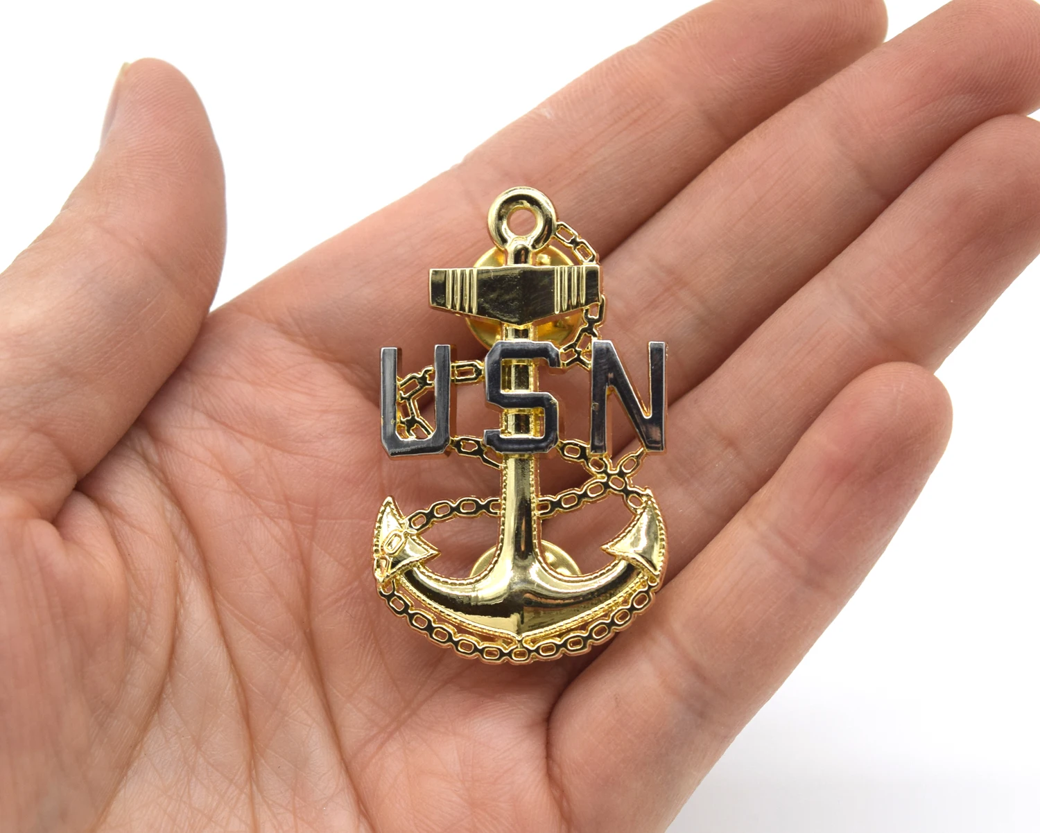 Replica WWII US United States Navy USN Officer Lapel Hat Pin Badge