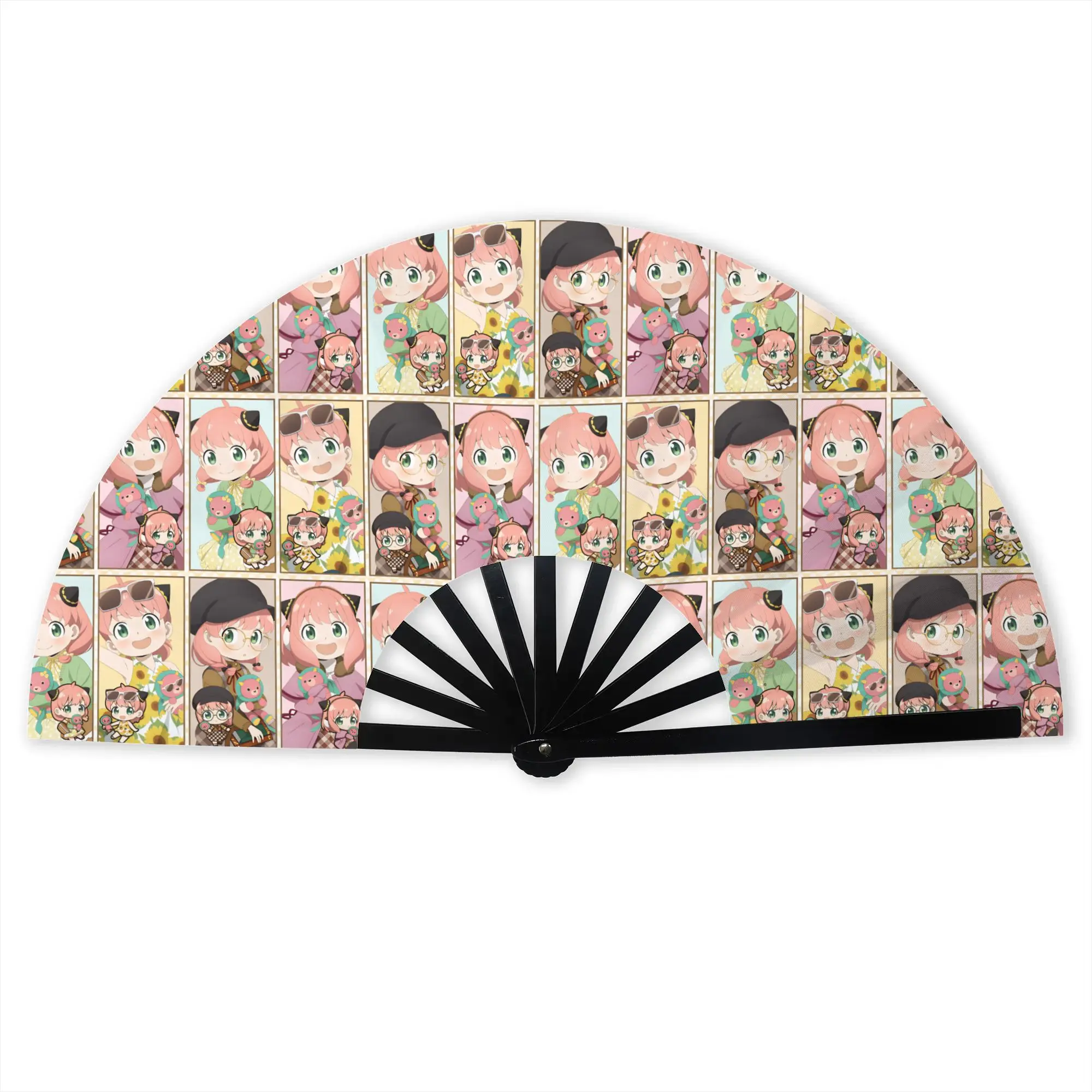 Yor Forger Anya Forger SPY FAMILY Stylish Hand Fan Men Bond Forger Loid Forger Polyester Fan Aesthetic For Sports Events Gift