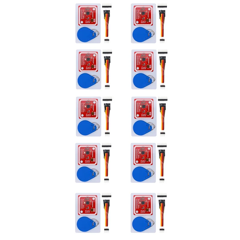 

ABFN-10PCS PN532 NFC RFID Беспроводной модуль V3 Комплекты пользователя Считыватель Режим записи IC S50 Карта PCB Аттенна I2C IIC SPI HSU