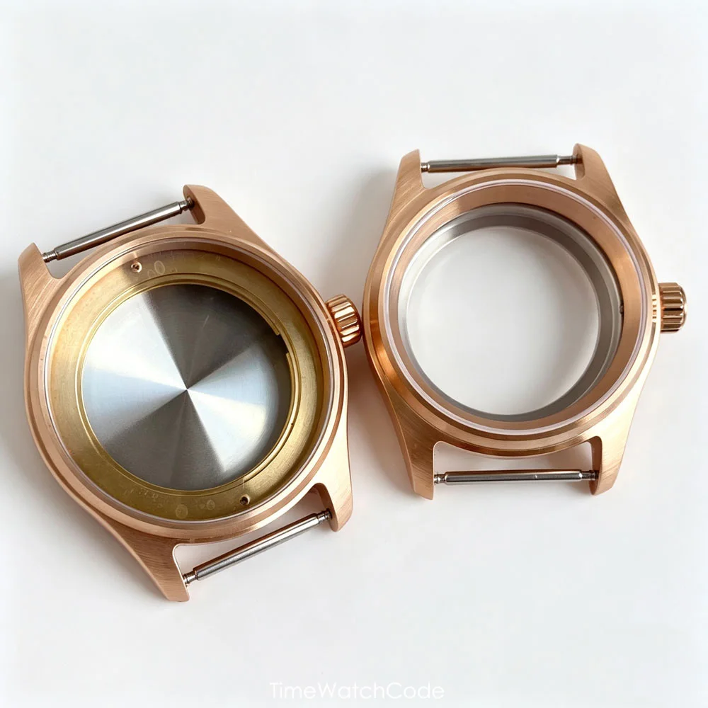 36mm/39mm Solid Bronze Pilot Style Watch Case MOD Parts Used for NH35 NH36 PT5000 ETA2824 Miyota8215 Sapphire Crystal Waterproof