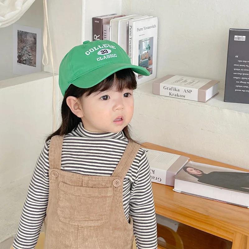 Toddler Baby Boy Girl Baseball Cap Spring Fall Summer Children Letter Hat Kids Flat-brimmed Embroidered Hats