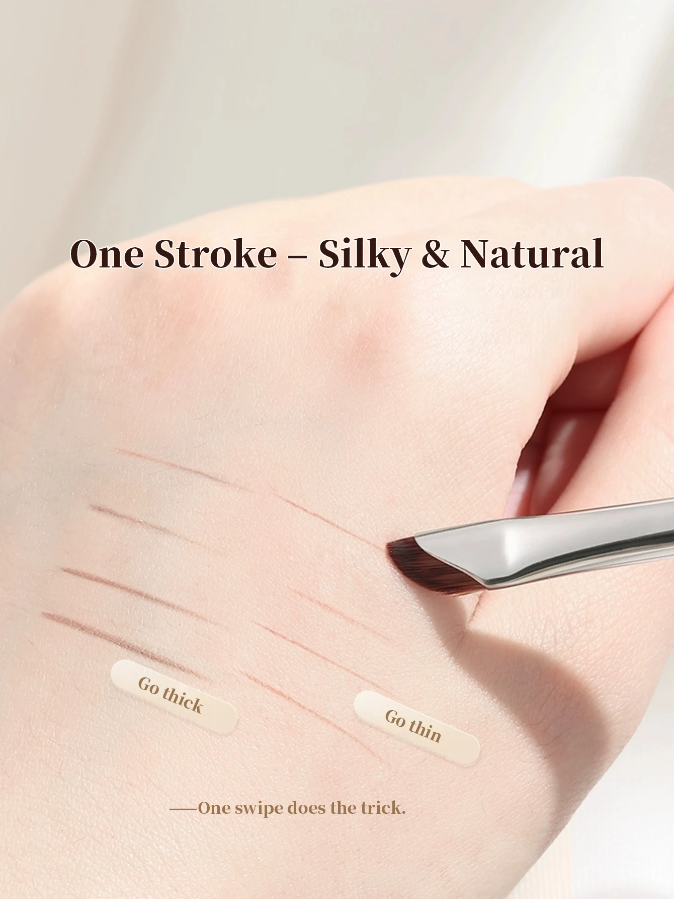 ชุดแปรงแต่งหน้า 5 ชิ้น แปรงเขียนขอบตาแบบใบมีด แปรงเขียนขอบตาล่าง หัวแบน แปรงเขียนคิ้วแบบเฉียง แปรงปัดขนตาแนวนอน