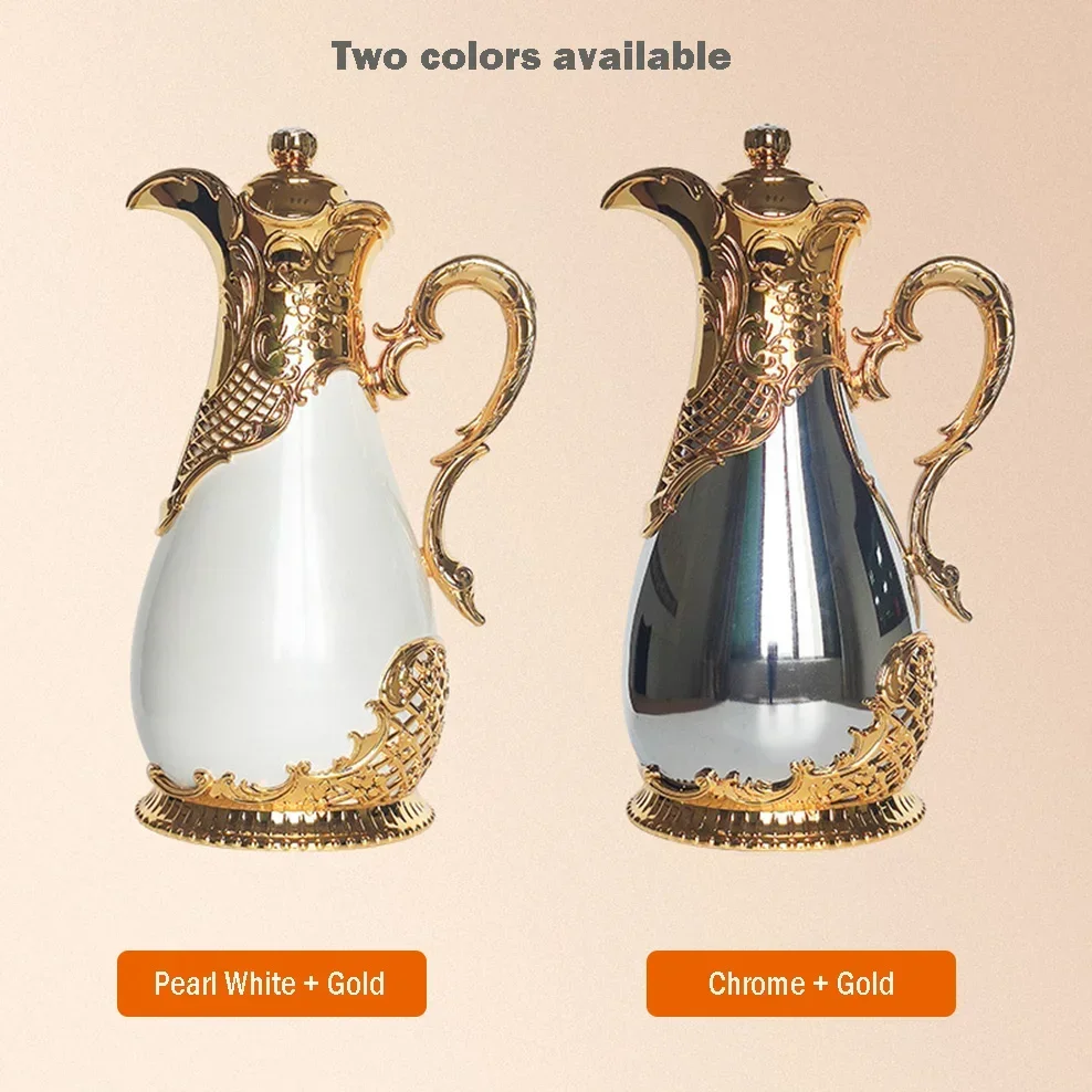 2024 New Arabian Vacuum Flask 800ml Middle Eastern Style Restaurant Home Glass Liner Hot Water Kettle 24 Hours Thermos Bottle - view 3