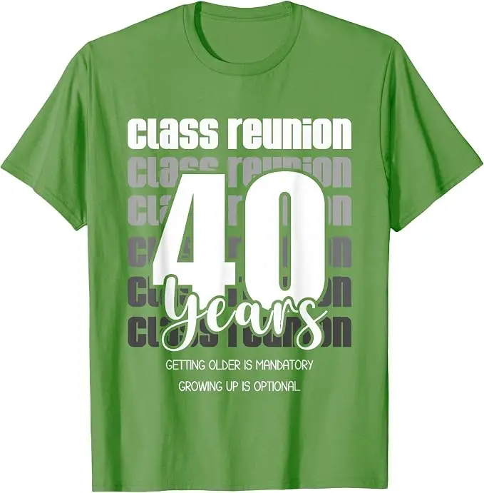 Klassentreffen 40 Jahre 40. Jubiläum Klassenkameraden Freunde T-Shirt Y2k Lustig Highschool College Treffen Party Geschenke T-Shirt Kleidung – Detail 16