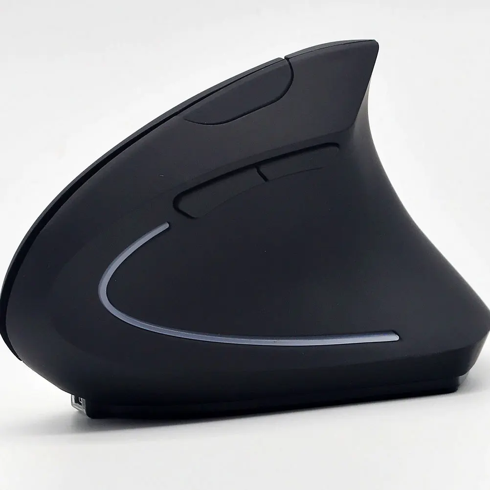 Wireless Mouse Vertical Ergonomic Comfortable Black Longtime Use Wrist Protection Premium Quality