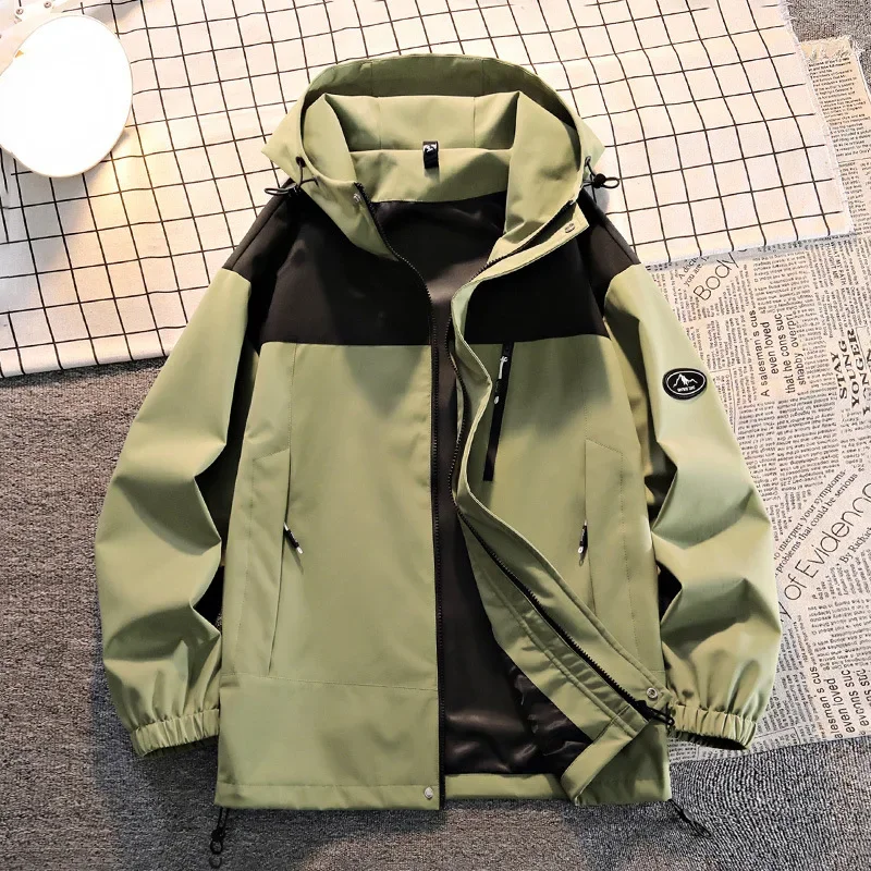 

MaiDangDi Men 2024 Spring and Autumn Season Trendy Brand Loose Hooded Work Jacket American High Street Ruffian Handsome Casual