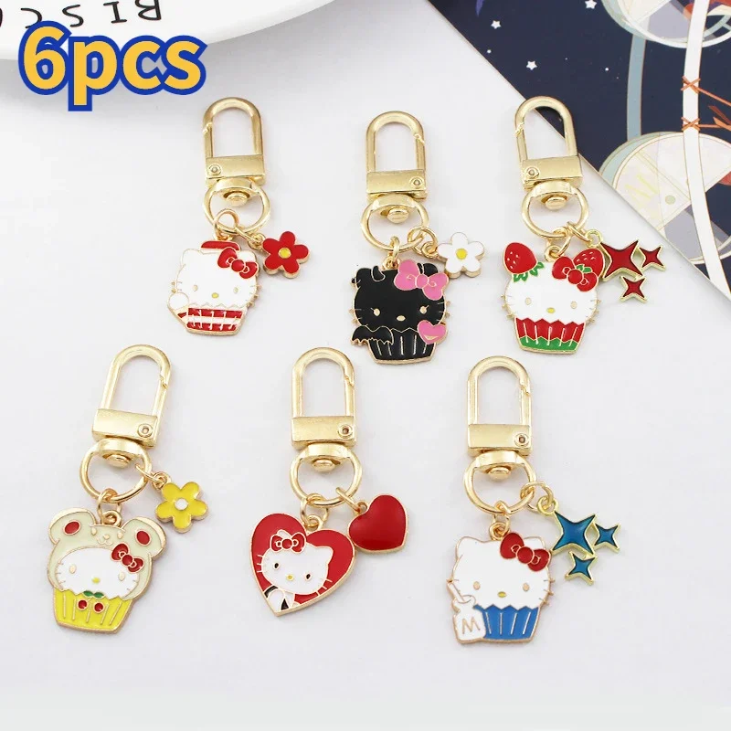 

Cute Sanrio HelloKittys Keychain Cartoon Anime Accessory Kuromi My Melody Cinnamoroll Pochacco Bag Key Pendant Kawaii Fun Gift