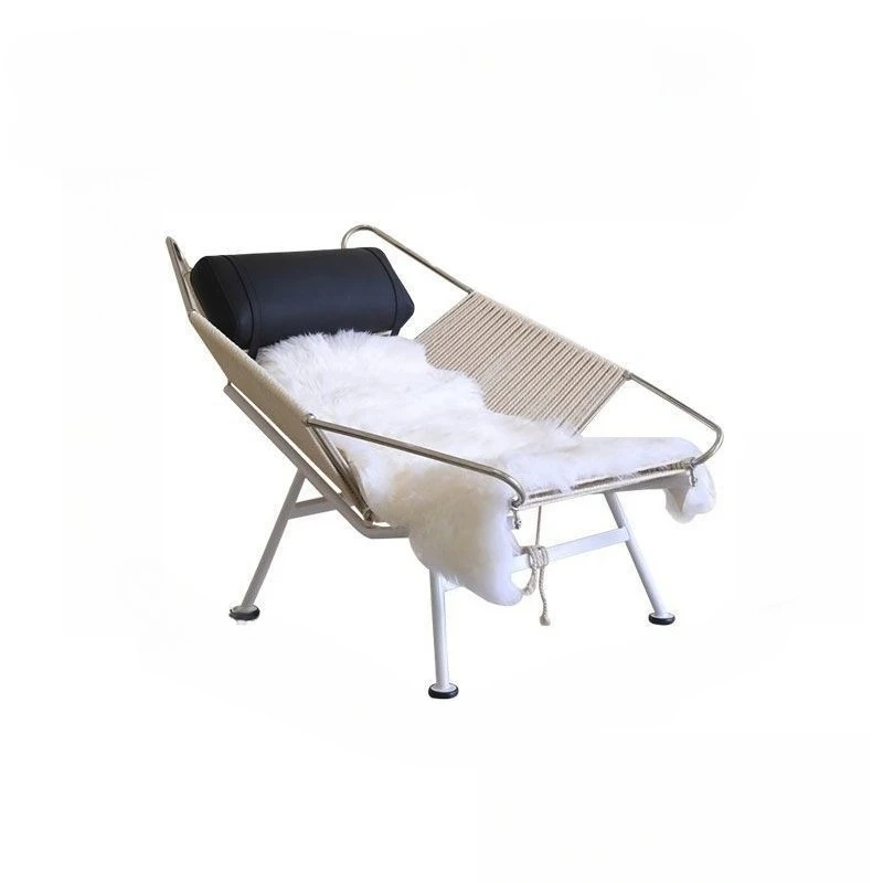 Medieval wabi-sabi recliner, hand-woven, creative rope-woven leisure chair