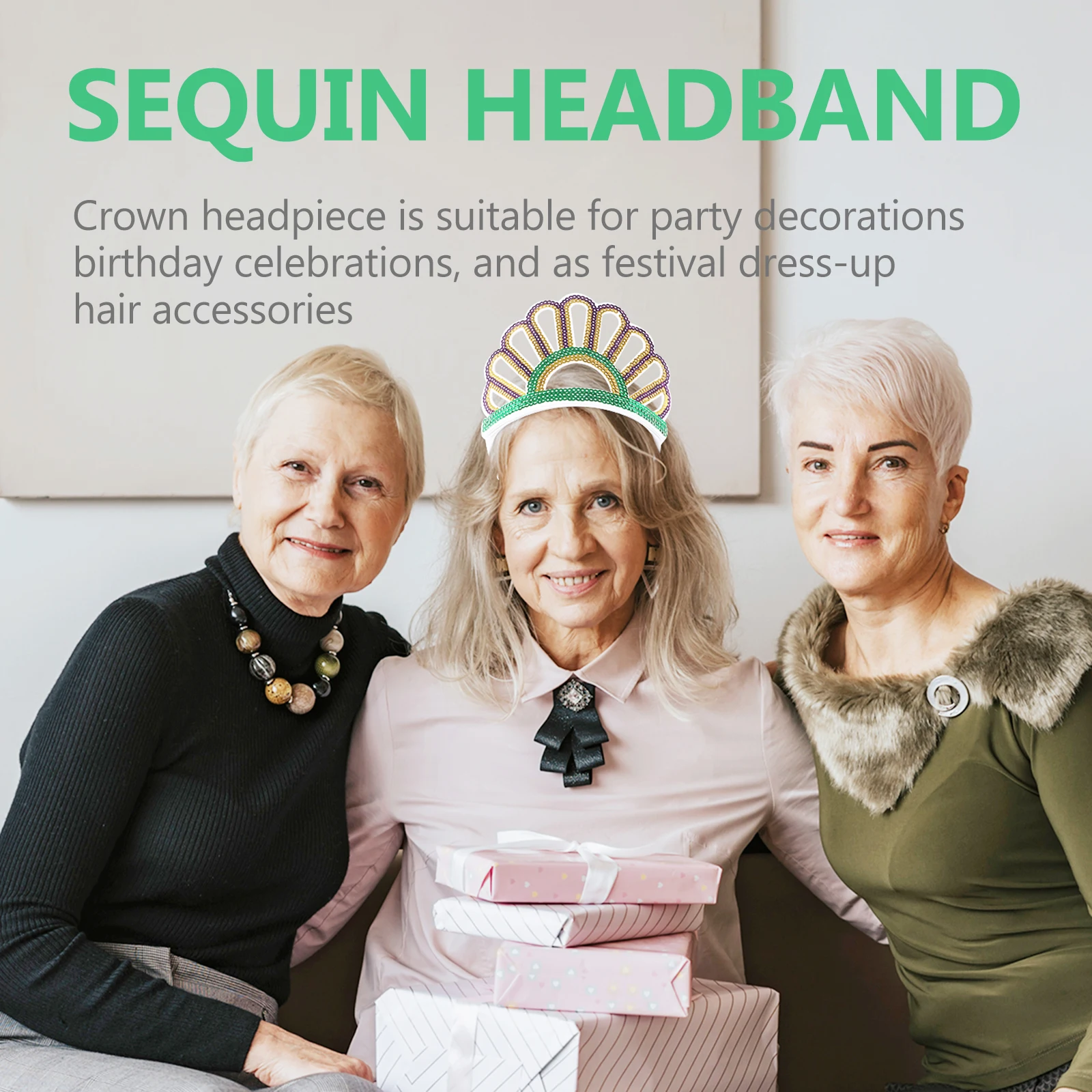 

Головной убор с блестками, тиара, украшение, блестящие аксессуары для волос, пластиковая корона, женская