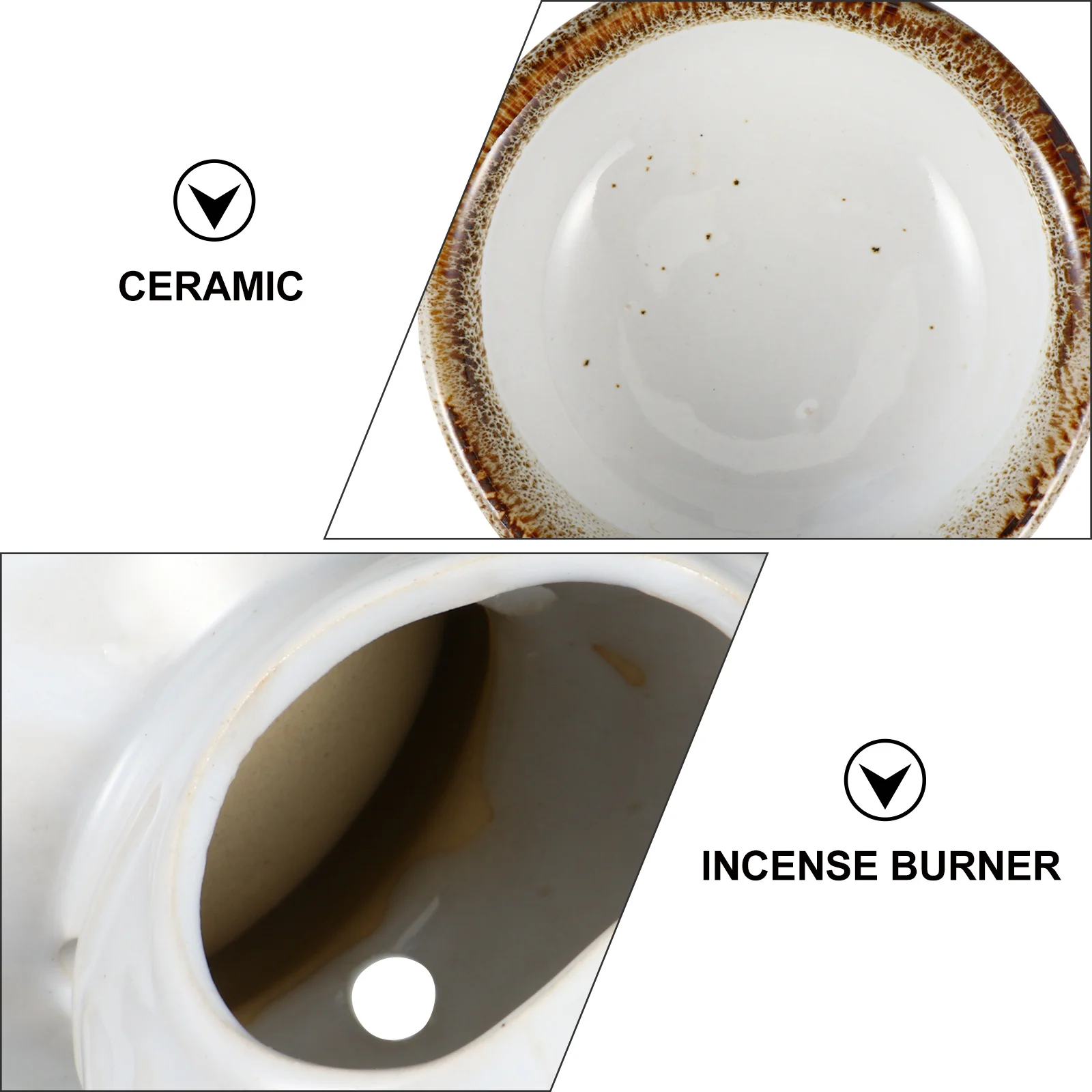 

Ceramic Censer Aromatherapy Burner Home Table Decor Ideal for Bedroom Office Cafe Small Delicate Design Peaceful Ambiance