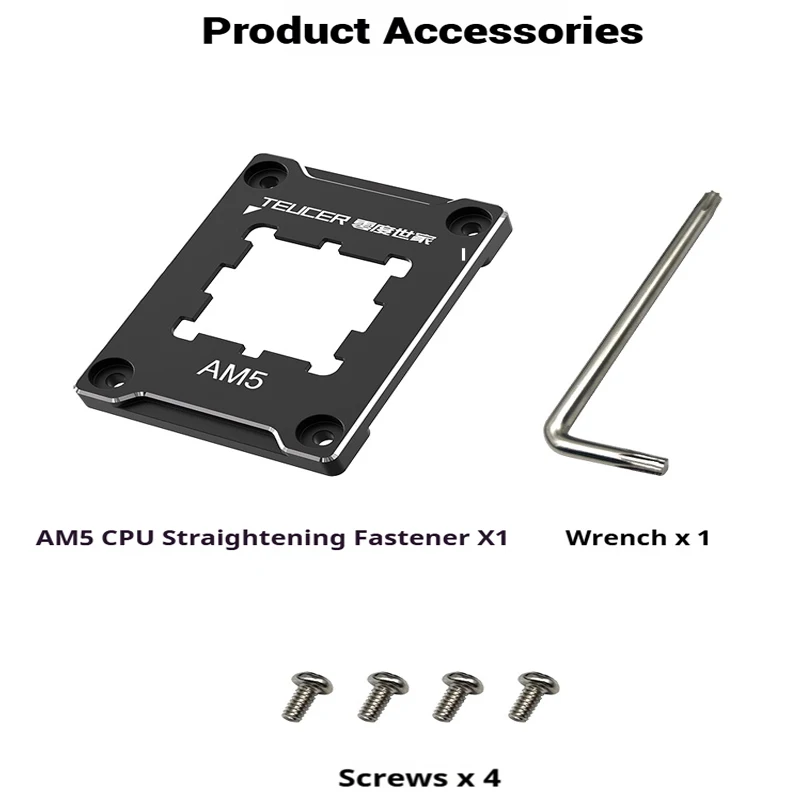 TEUCER AM5 CPU Bending Corrector กรอบอลูมิเนียม Fastener สําหรับเมนบอร์ด AMD