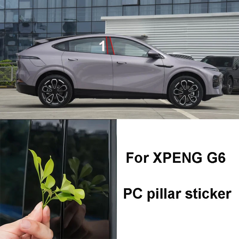 

Decoration Patch For XPENG Xiao Peng G6 2023 2024 2025 Car Scratch-resistant Protection Window B-pillar PC Sticker Accessory
