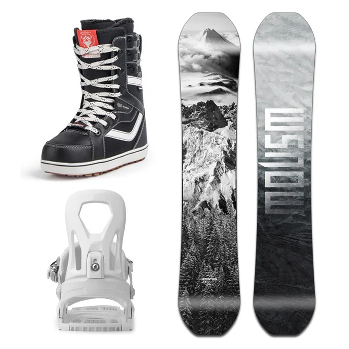 بدلة سباق التزلج الخشبية للبالغين، مجموعة كاملة من لوح نحت مسطح للرجال والنساء، حامل على الجليد، نمط رياضي #1