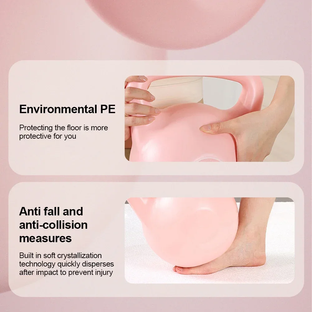 4/6 كجم مملوءة بالماء Kettlebell لينة Kettlebell المضادة للانزلاق قبضة اليد الوزن للتدريبات المنزلية تدريب العضلات Kettlebell القرفصاء العميق #4