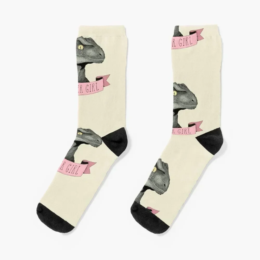

Clever Girl raptor dinosaur Socks hiphop Crossfit set soccer anti-slip Socks Man Women's FASHION hiking ankle Socks Girl Men's
