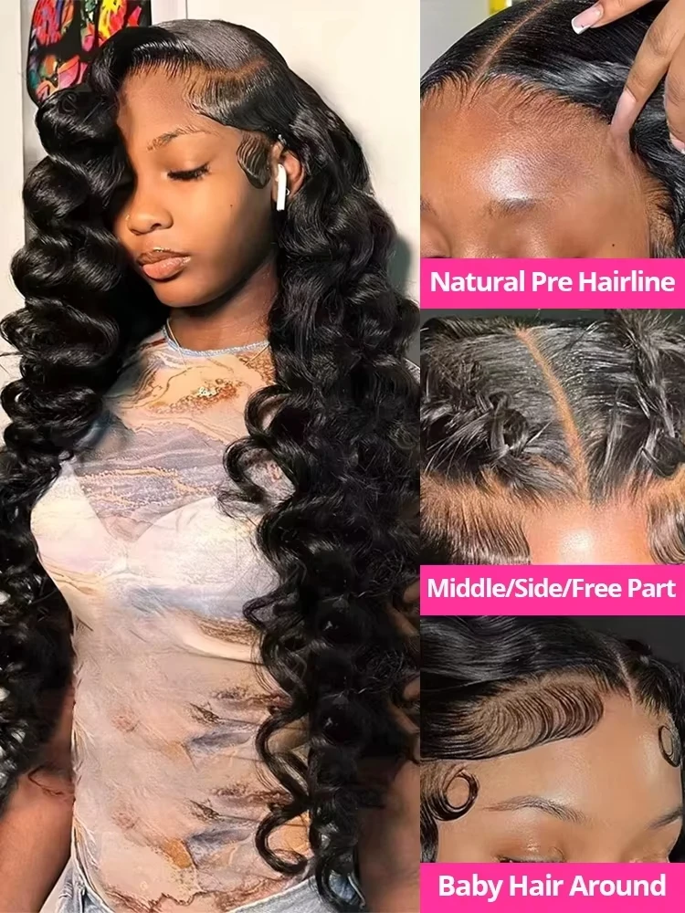 13x4 HD Water Wave Human Hair Wig 40 Inches 13x6 Pre Plucked Lace Frontal Wig Human Hair  5x5 Glueless Curly Lace Front Wig Deep Wave Hair Brazilian On Sale view 2