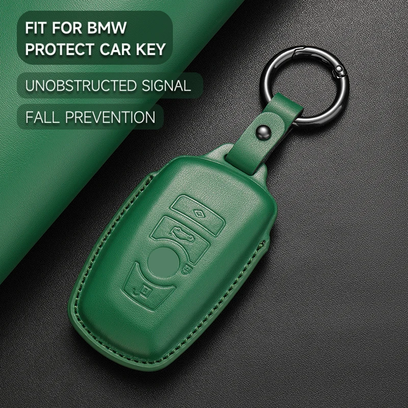 가죽 자동차 키 커버 케이스 보호 쉘 키체인, Bmw F20 F30 F31 F21 F11 X3 F25 X4 I3 M3 M4 1 3 4 5 시리즈 320i 530i 550