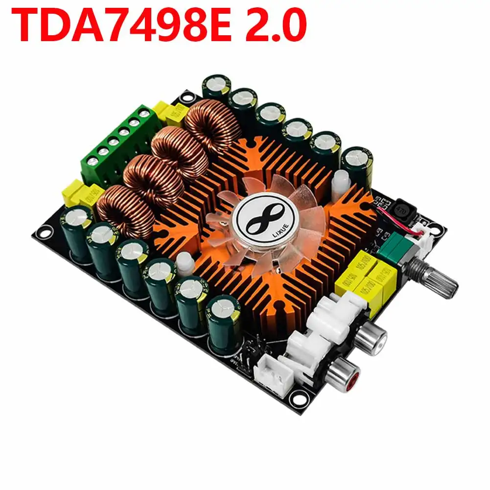 TDA7498E 2.0 Dual Channel HIFI Stereo Module 160Wx2 High Power Digital Power Amplifier Board Support BTL 220W Gain Adjustable