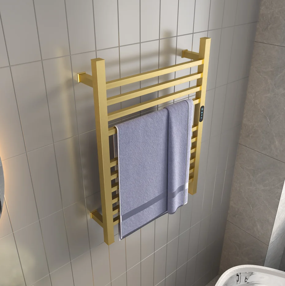 Square /Round Tube Towel Warmer Supplier 304 Stainless Steel Gold Towel Warmer Rack Electric Towel Rack