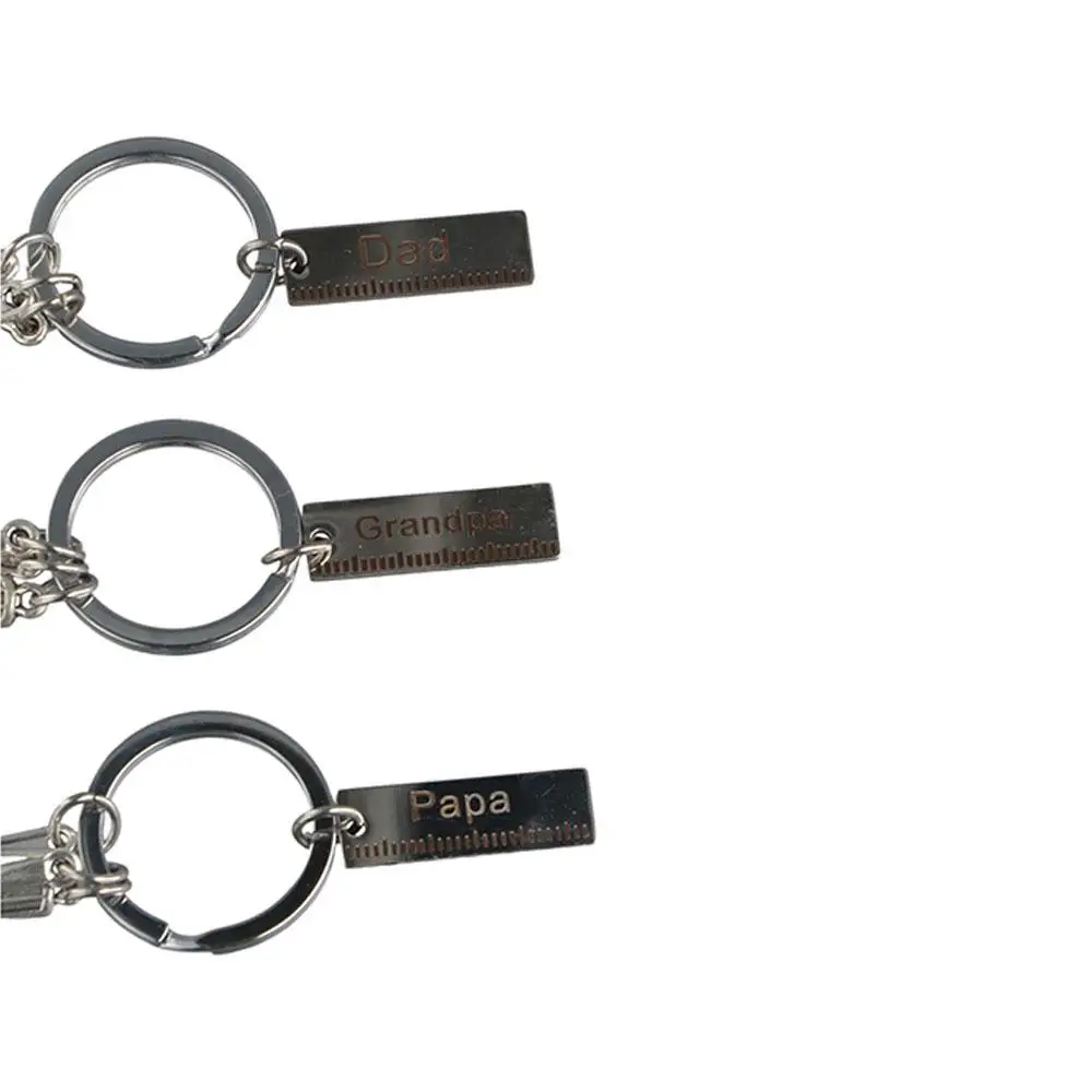Dad Letters Dad Letters Keychains Hammer Screwdriver Dad Letters Keyring Wrench Stainless Steel Father's Day Pendant
