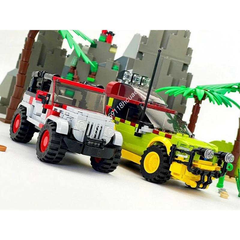 518ピース MOC ダイノワールド ツーパック シティチャンピオン スーパーカー 組み立てブロック クリスマス DIY エンジニアリングプロジェクト ギフトに最適