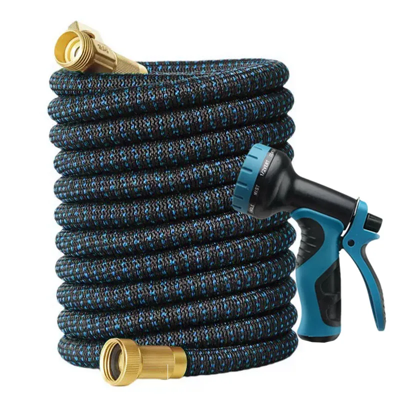 

Пистолет для полива высокого давления, гибкий шланг Magic Hose, более износостойкий, прочный, с регулируемым распылением, для полива газонов