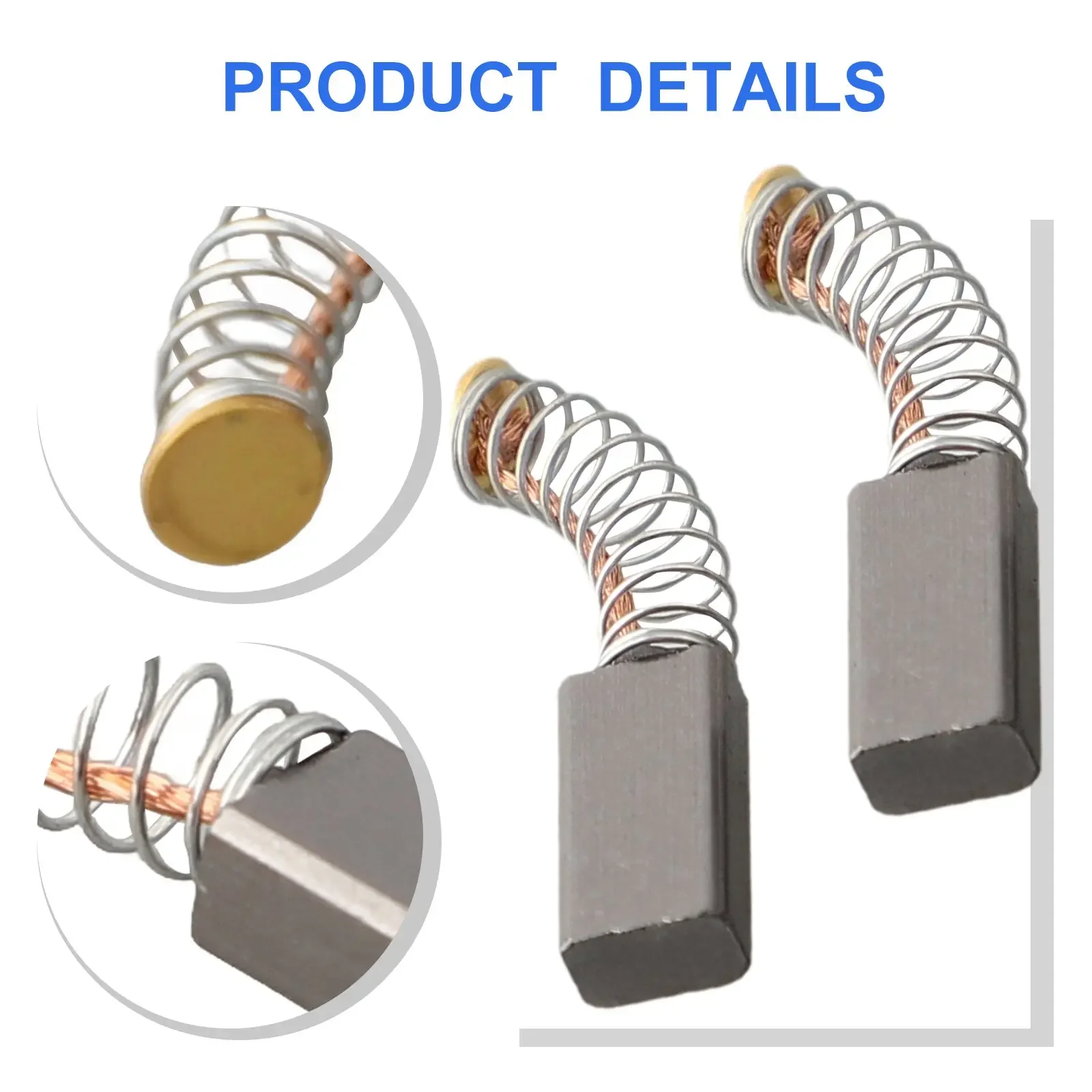 

2pcs Carbon Brushes For Electric Motors 13 Mm X 6 X 4 MmReplacement Parts Power Tools Motors Accessories Material Carbon